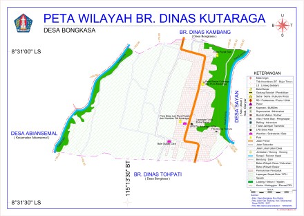 Peta Wilayah Banjar Dinas Kutaraga