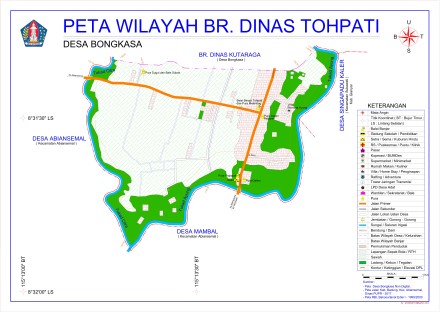 Peta Wilayah Banjar Dinas Tohpati