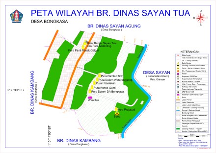 Peta Wilayah Banjar Dinas Sayan Tua